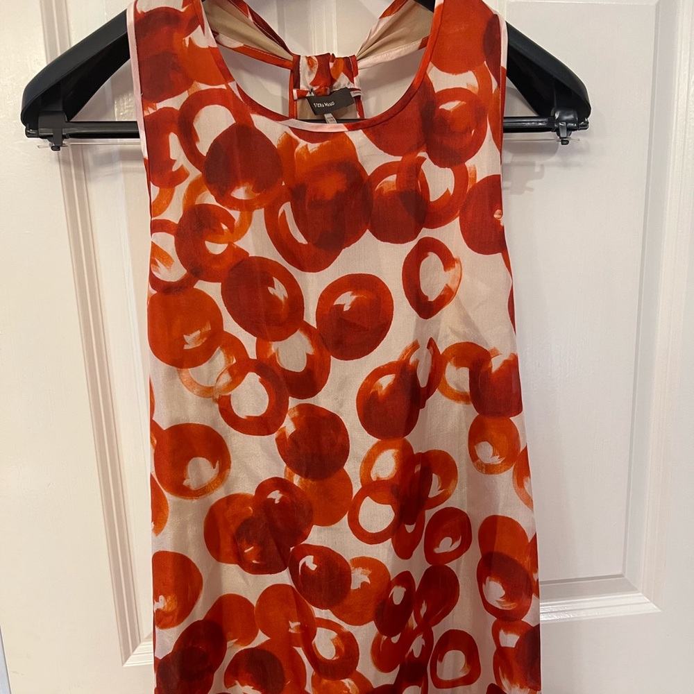 Vera Wang size 6 summer silk sleeveless swing top
